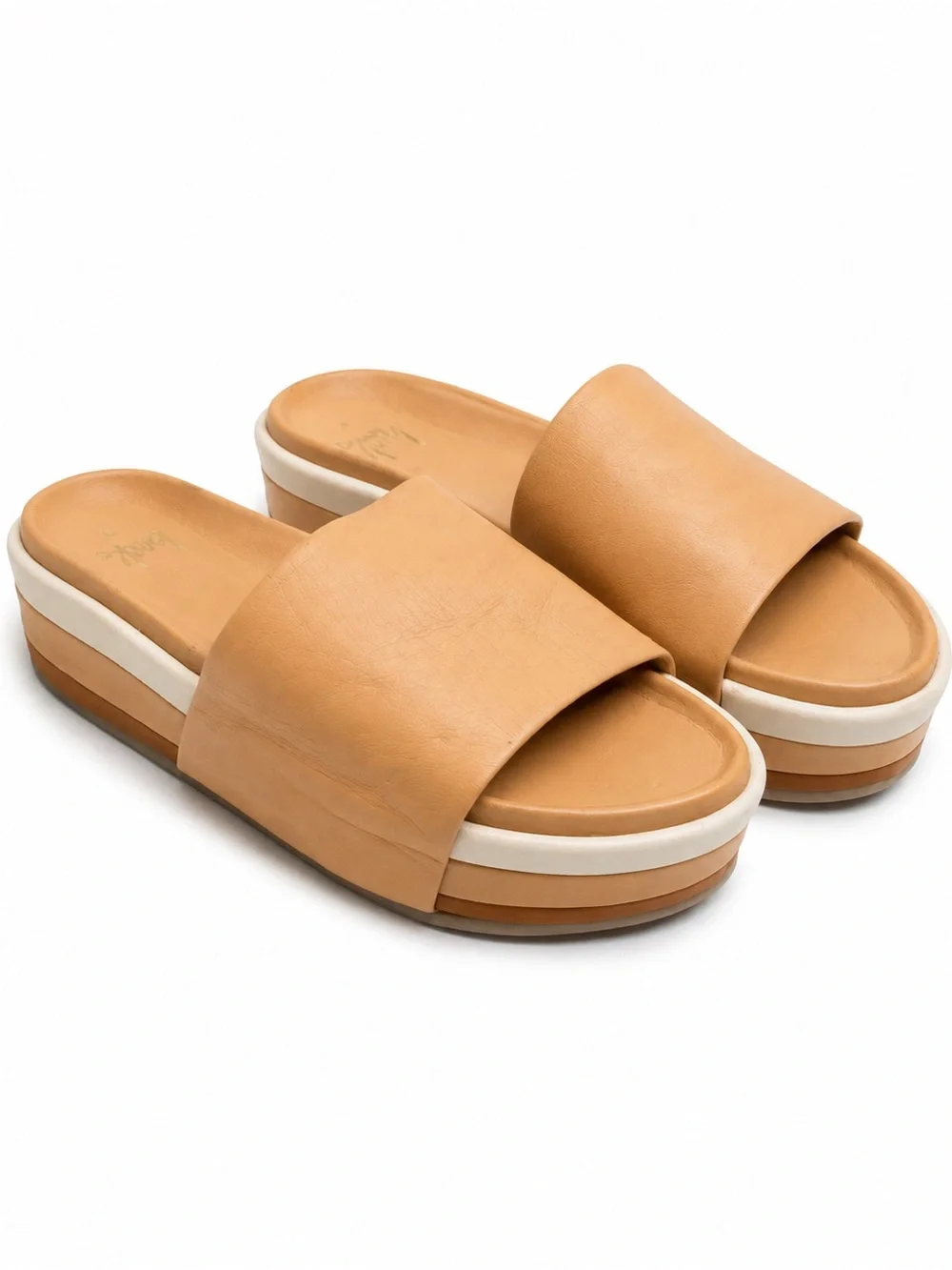beek Tan Layered Platform Slide